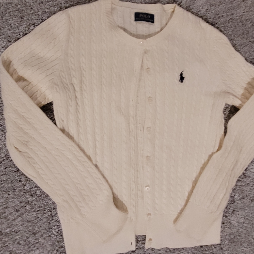 Polo Ralph Lauren Girls Cardigan Sweater sz Lg